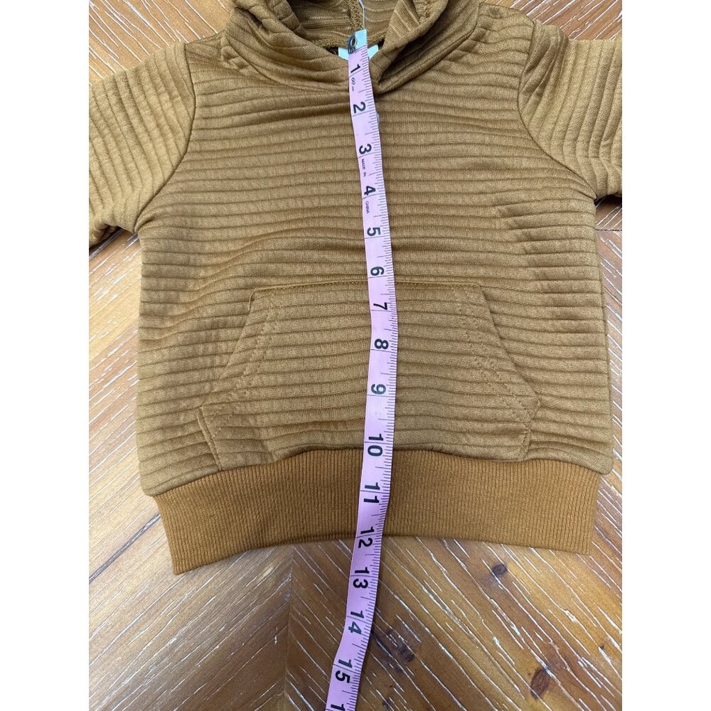 Baby Ribbed Hoodie & Jogger Set Size 9-12M Brown Polyester & Spandex Blend Soft - Picture 7 of 8